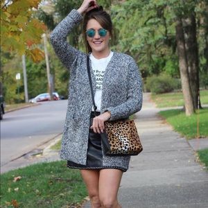 LOFT multicolored marled cardigan